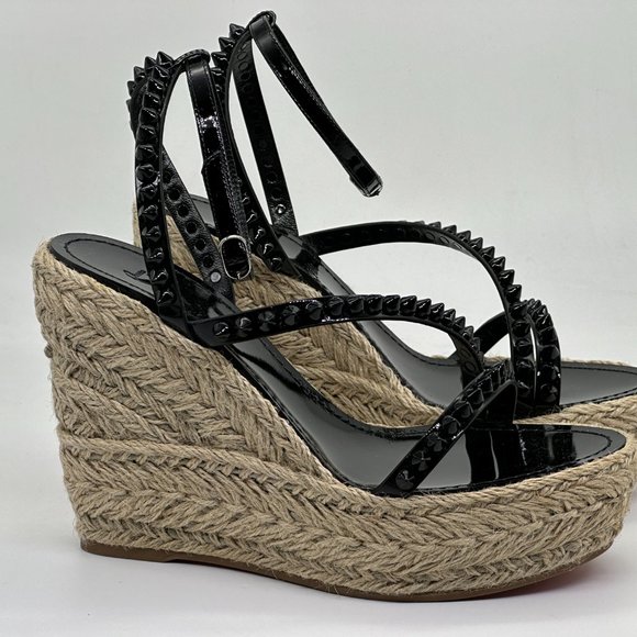 Christian Louboutin Black Studded Platform Sandals - Picture 11 of 16